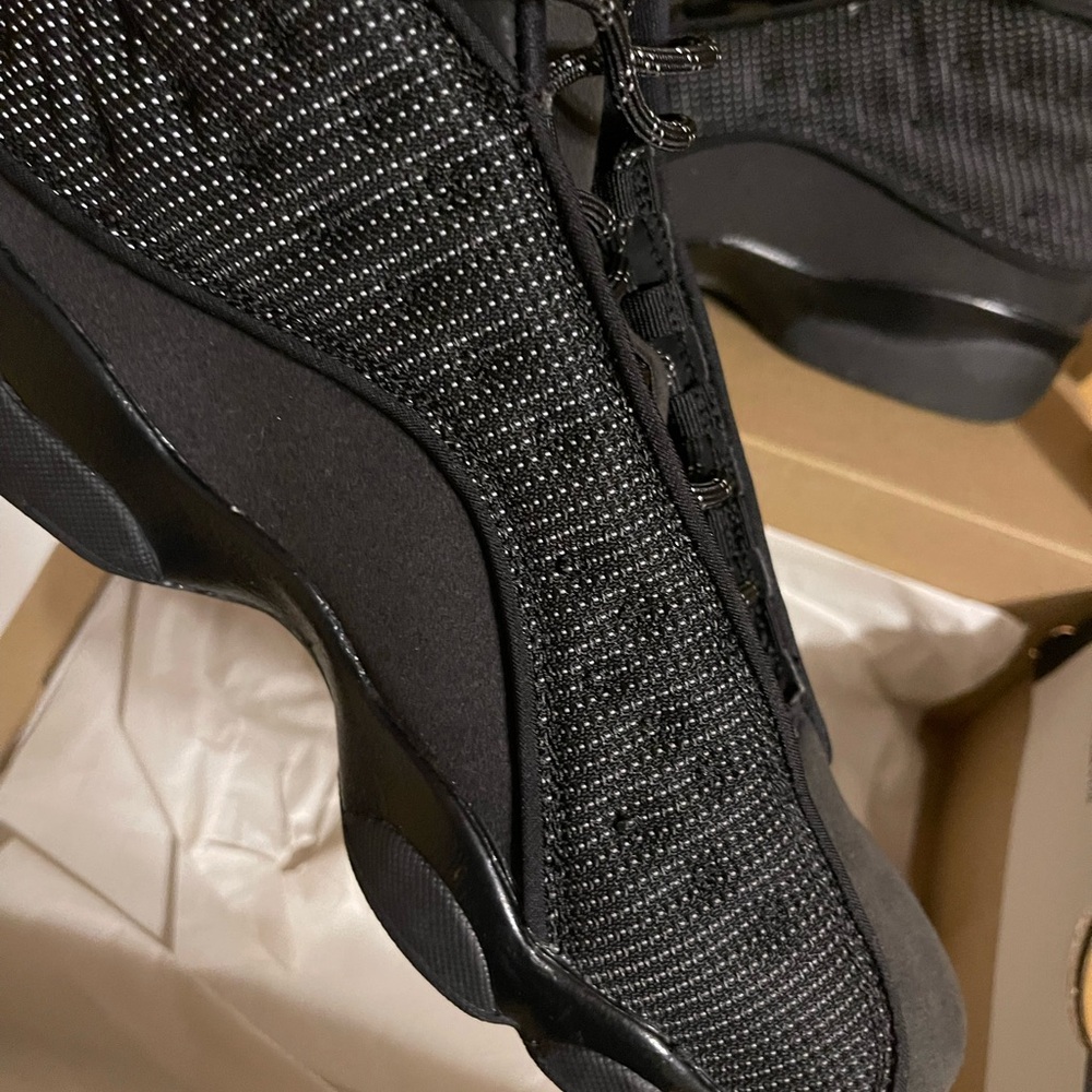 New Jordan Black High-Top Sneakers with Mesh Texture. In Original Packaging!
